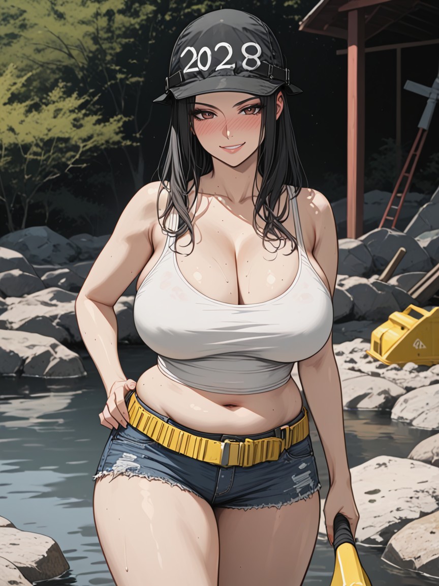 American, Slightly Chubby, Standing Hentai AI Porn