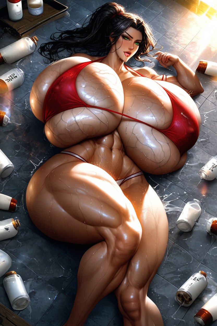 Muscle Expansion, Bottom Up Camera Angle, Breast Expansion Hentai AI Porn