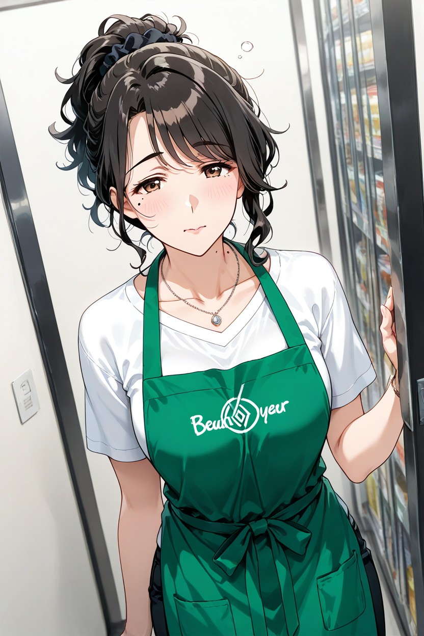 Normal Size Breasts, Front View, Mature Female Hentai AI Porn