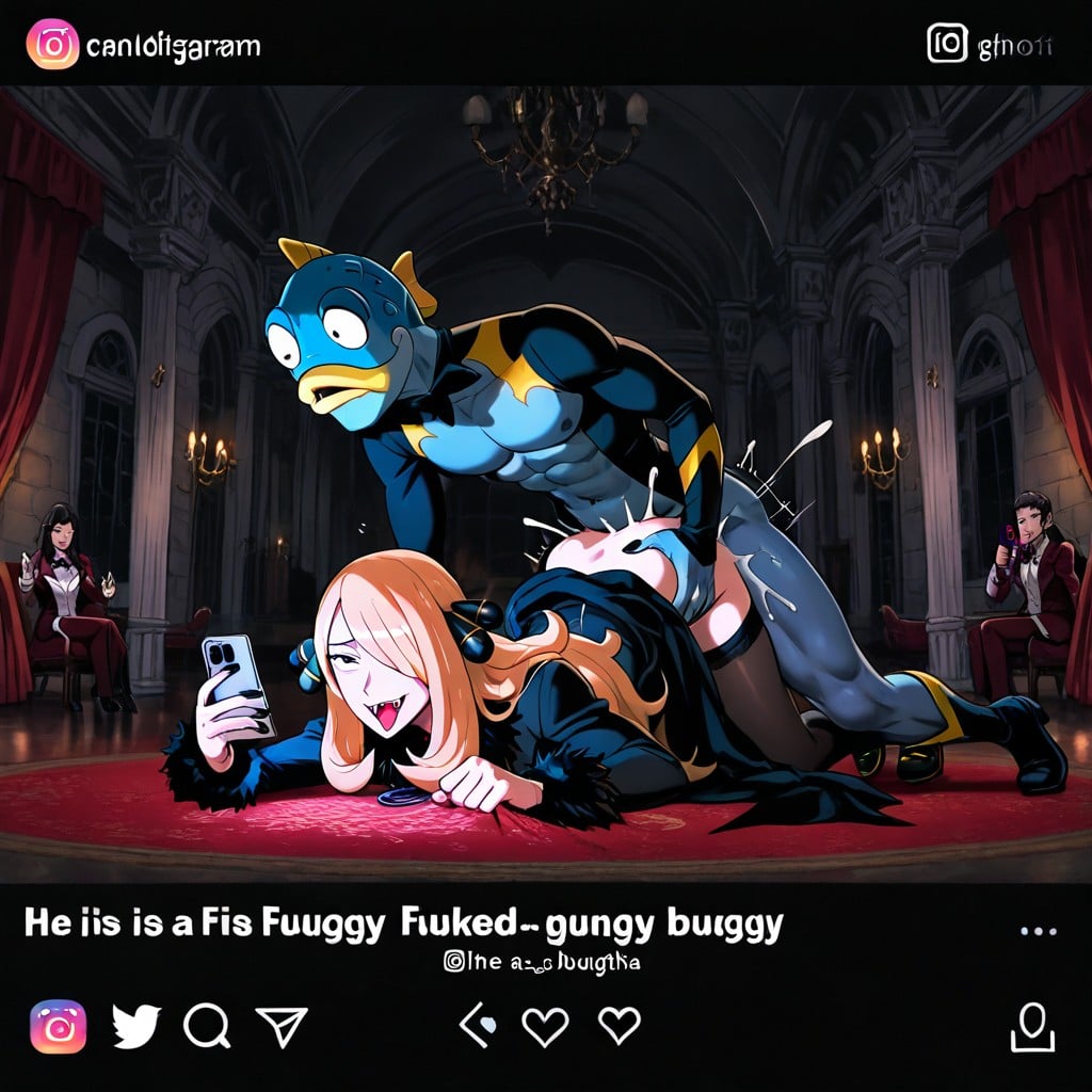 Stone Walls, Femdom, Colorful Banquet Guests Around AI Gay Porn