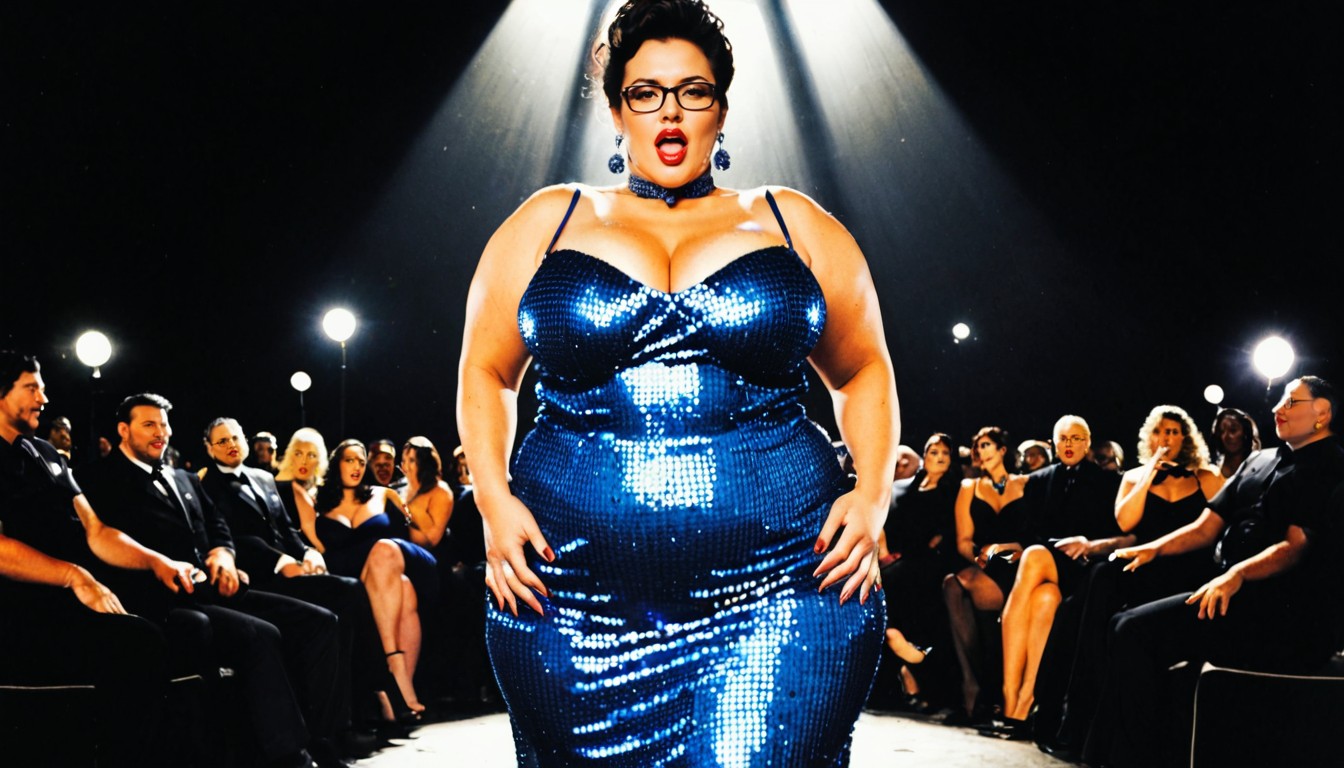 Wide Open Mouth, Full Body, Long Black Hair BBW AI Porn