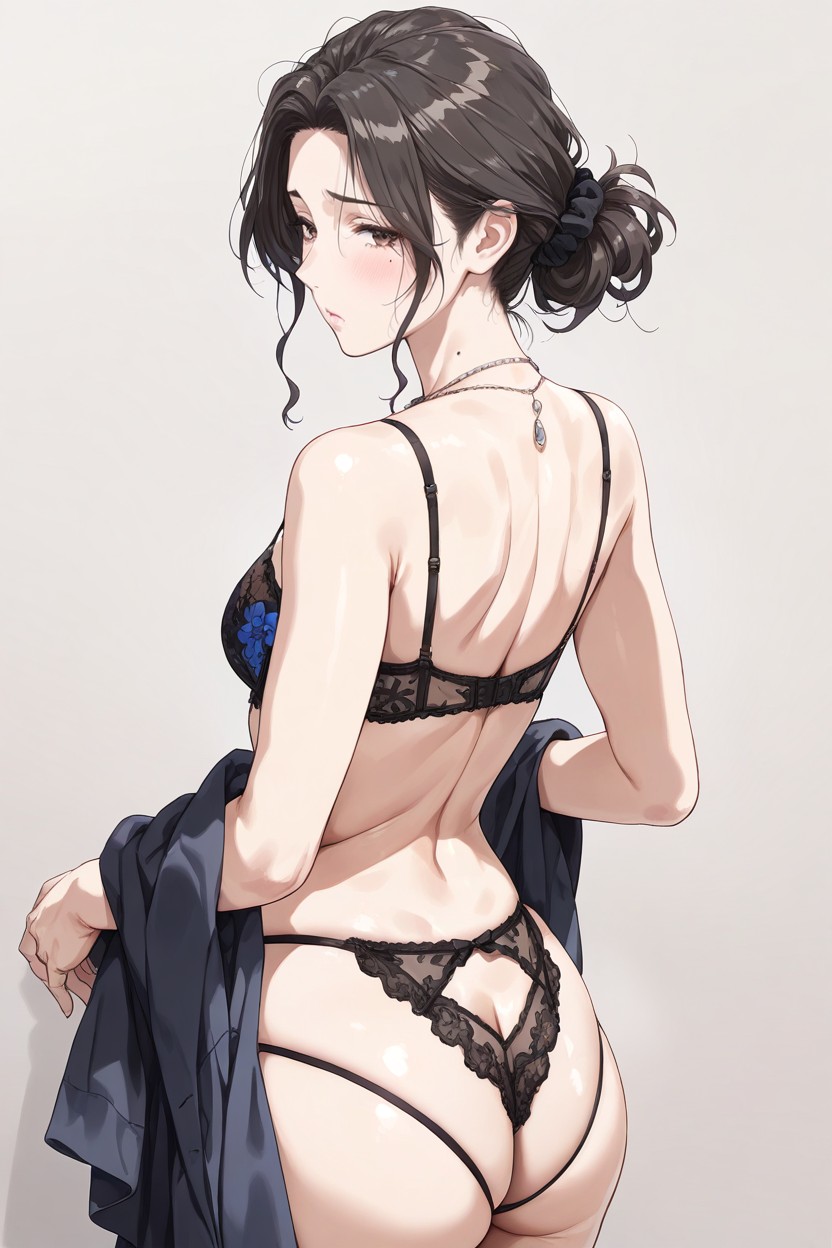 Short Length, Normal Size Breasts, Brown Eyes Hentai AI Porn