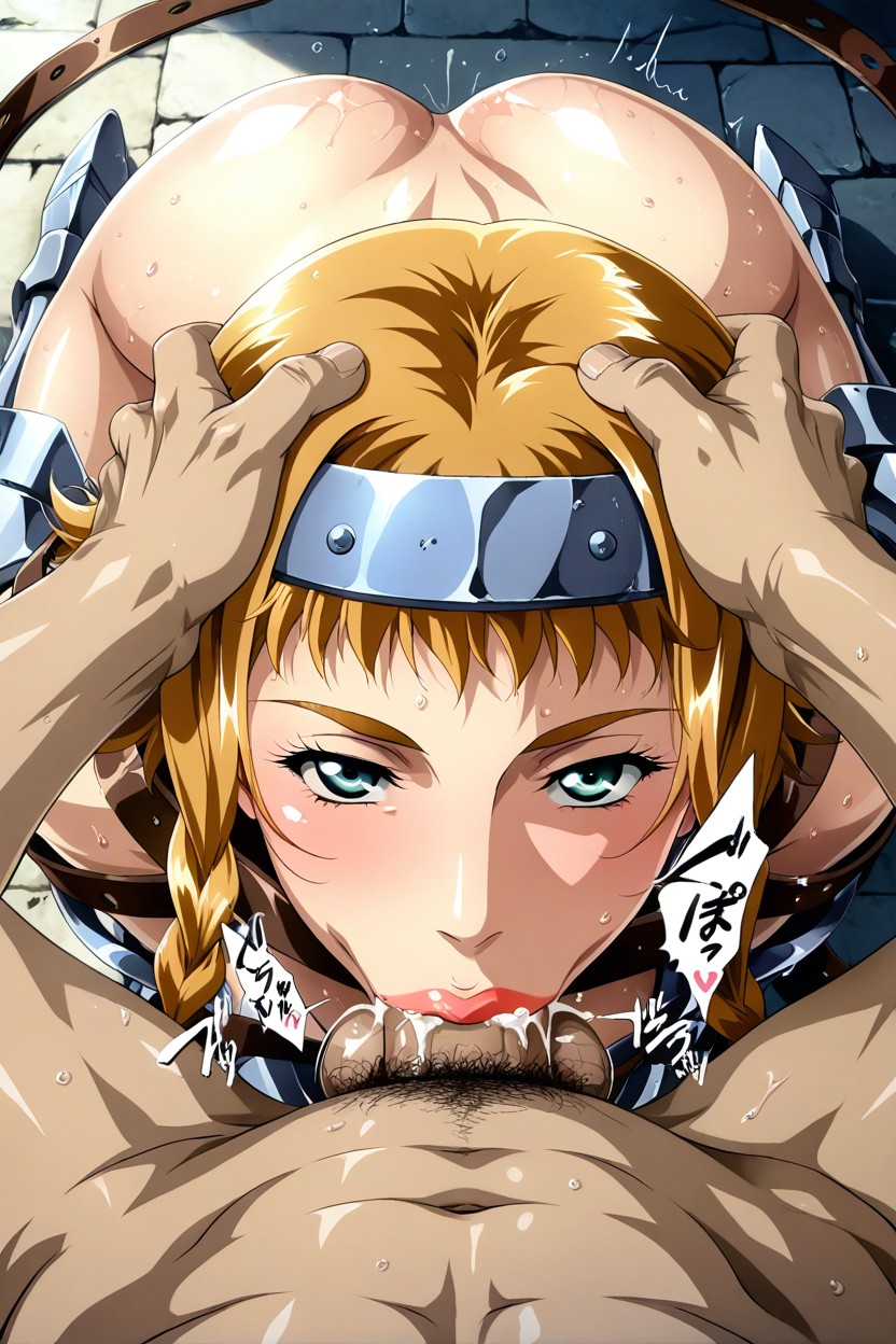 Cum In Mouth, Wet Eyes, Lips Against Balls Hentai AI Porn