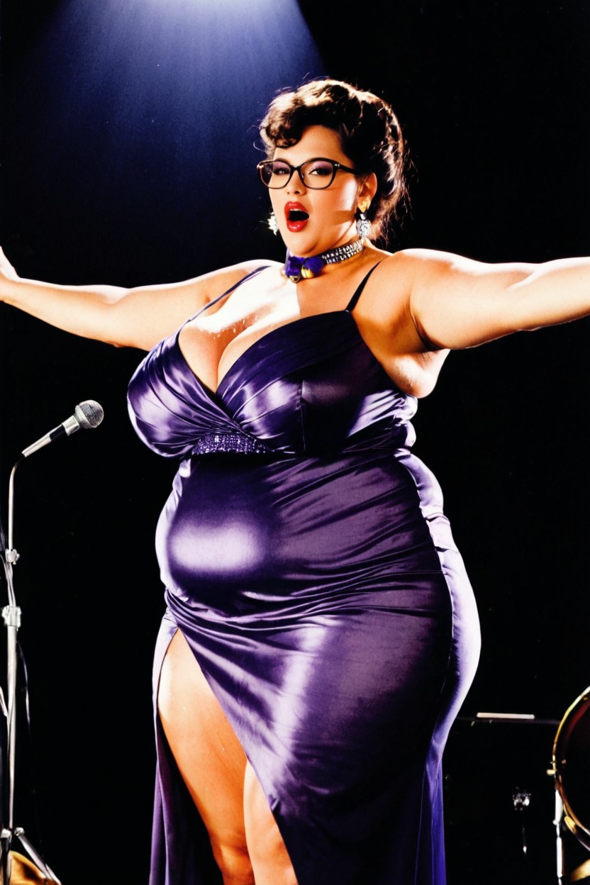 Dignified Pose, Standing, Arms Spread BBW AI Porn