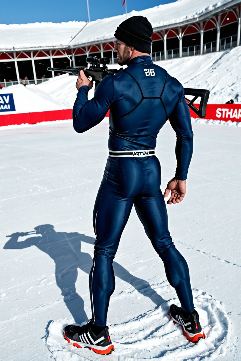 Half-naked Athlete, Sport, Tight Suit AI Gay Porn