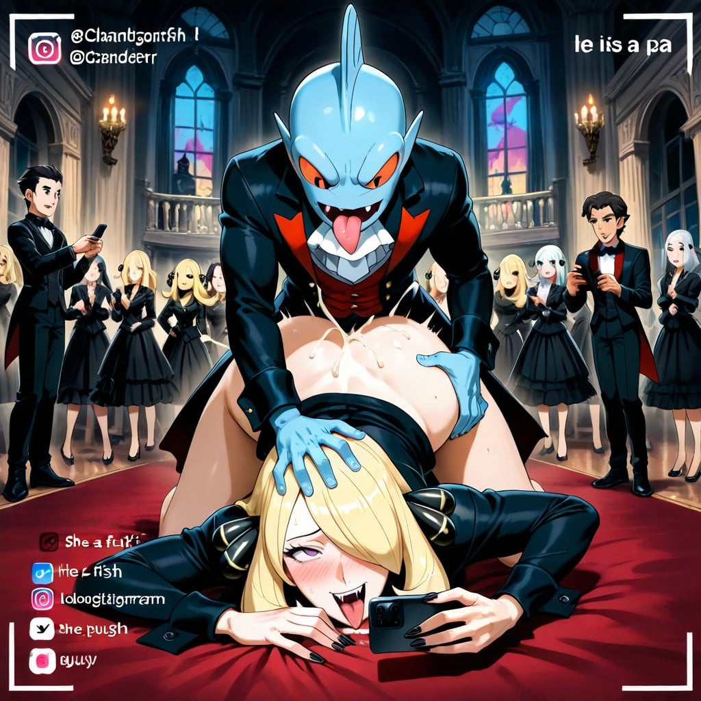 Cynthia Is Futanari, 25+, Surrounded By Vampire Males And Females AI Gay Porn