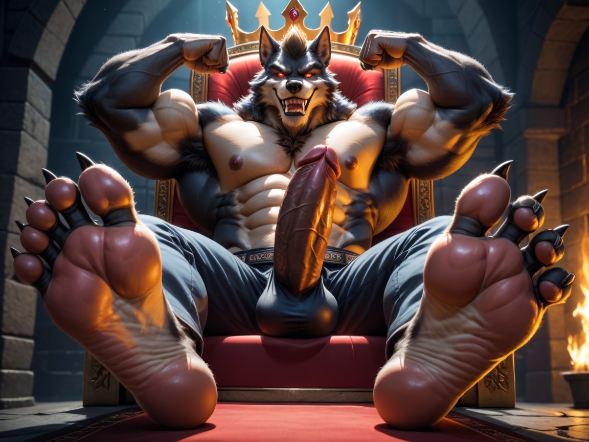 His Beautiful Massive Penis Stands Erect And Glorious, De Abajo Hacia Arriba, Red Glowing Eyes Porno gay IA