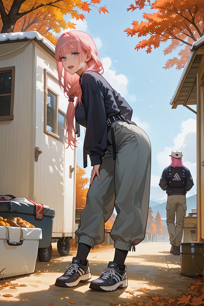 Light Blue Eyes, Side View, Long Length Hentai AI Porn
