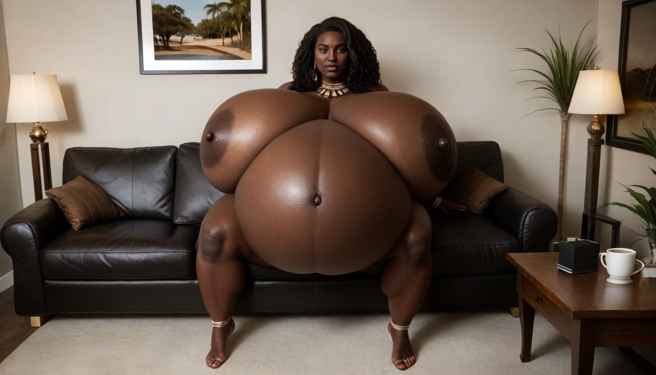 Naked, Beautiful Face, Extremely Super Hyper Bbw AI Porn