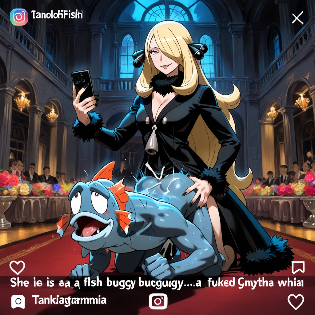 Pegging, Climatic, He Is Fucked Doggy Style By Female Cynthia From Pokemon AI Gay Porn