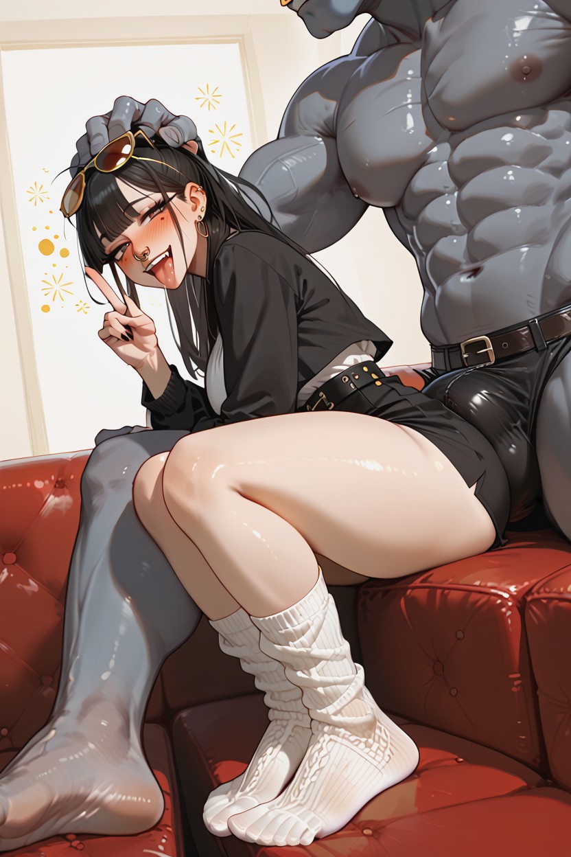 Leaning Forward, Drunk, Nose Ring Hentai AI Porn
