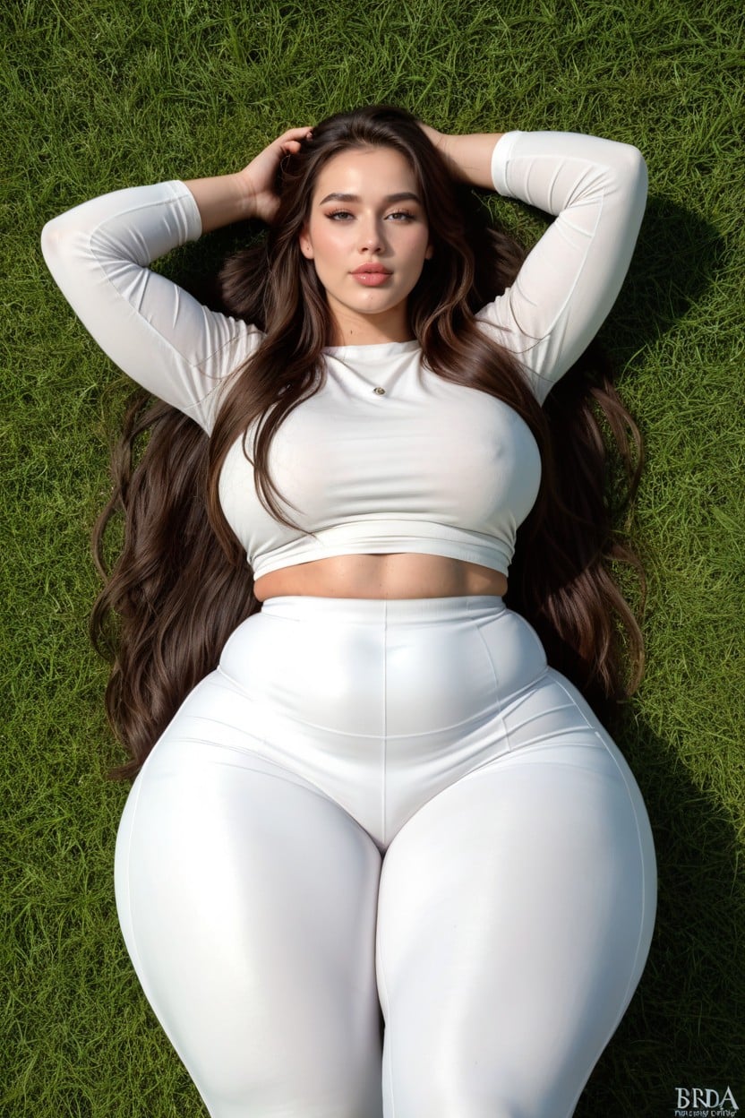 Medium Breast, Hyper Long Hair, Big Grey Eyes AI Porn