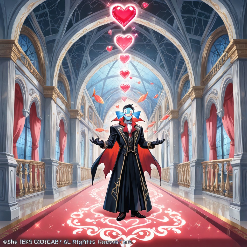 Heart-shaped Sparkles, Fish Face, In Love AI Gay Porn