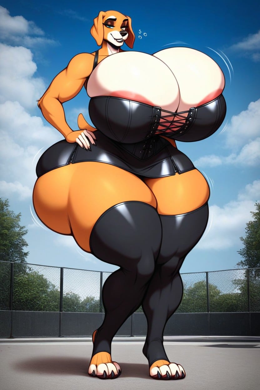 Busty, Colossal Breasts, Breast Expansion Furry AI Porn