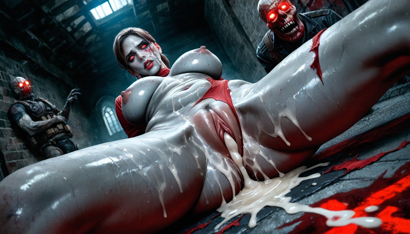 Gray Skin Zombie, Ultra High Resolution, Horror Aesthetic AI Porn
