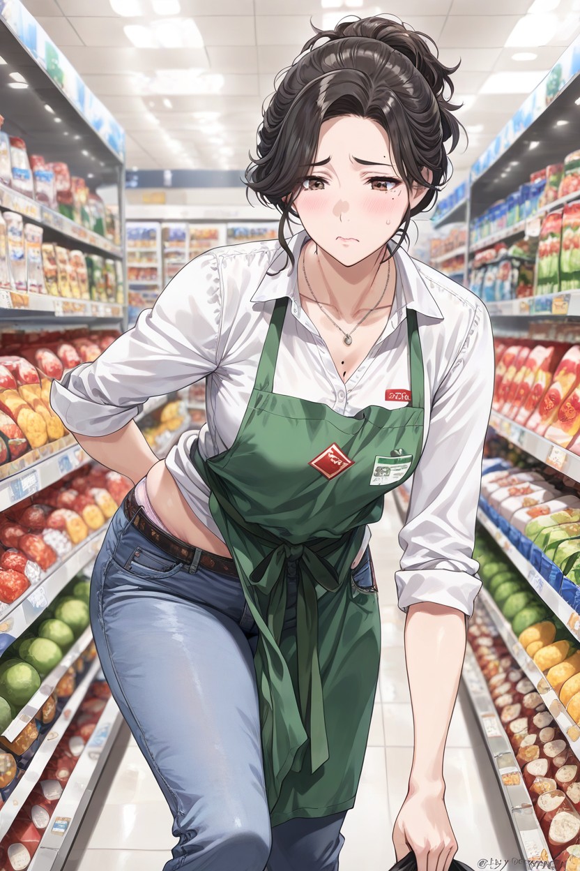 Black Hair, Normal Size Breasts, Normal Sized Butt Hentai AI Porn