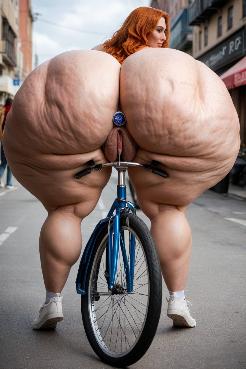 Obese, Extreme Hyper Thick Thighs, Mega Wide Booty AI Porn