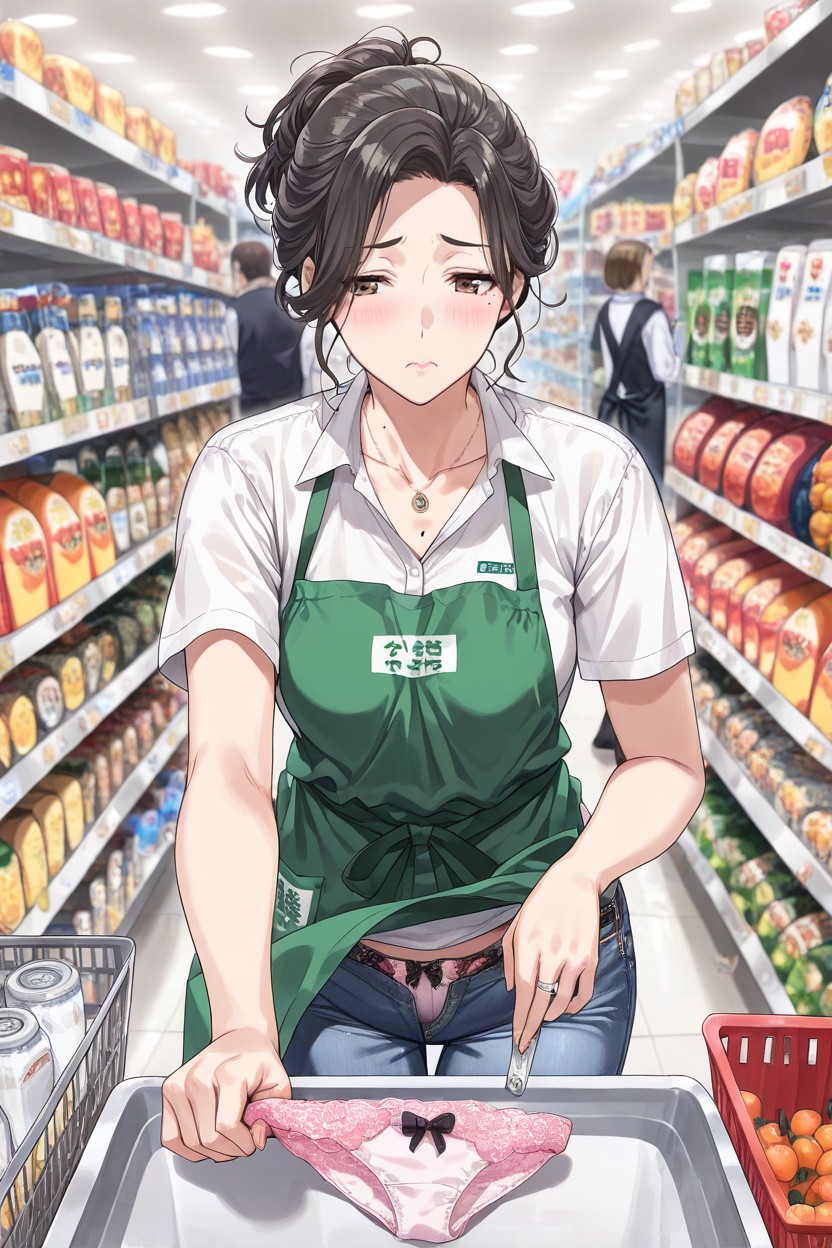 Hyottoko Mouth, Panty Shot, Normal Sized Butt Hentai AI Porn