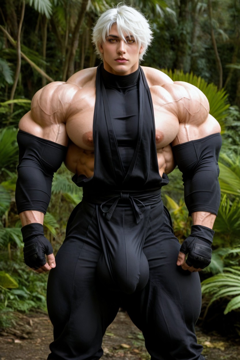 Yellow Eyes, Peaked Biceps, Sissify AI Porn
