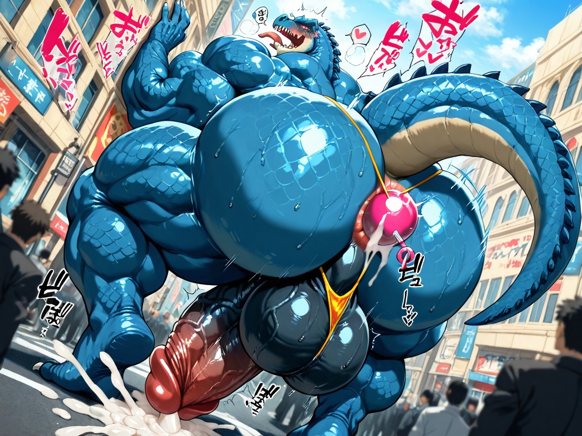 Crowd, Dutch Angle, Gigantic Pecs Porno gay IA