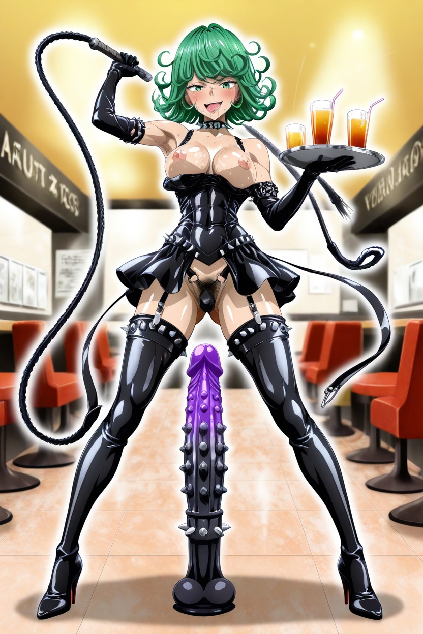 White Base Of Makeup On The Face, Whipping, Waitress Dress Hentai AI Porn