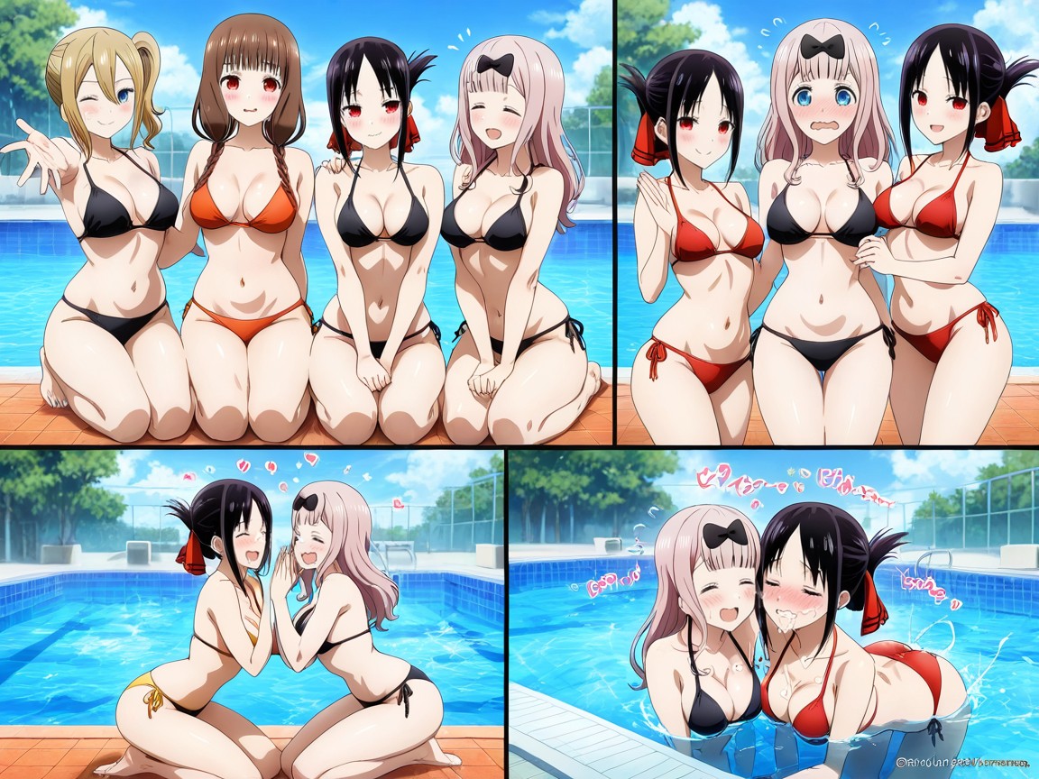 Bikini, Swimming Pool, Doggy Style Hentai AI Porn