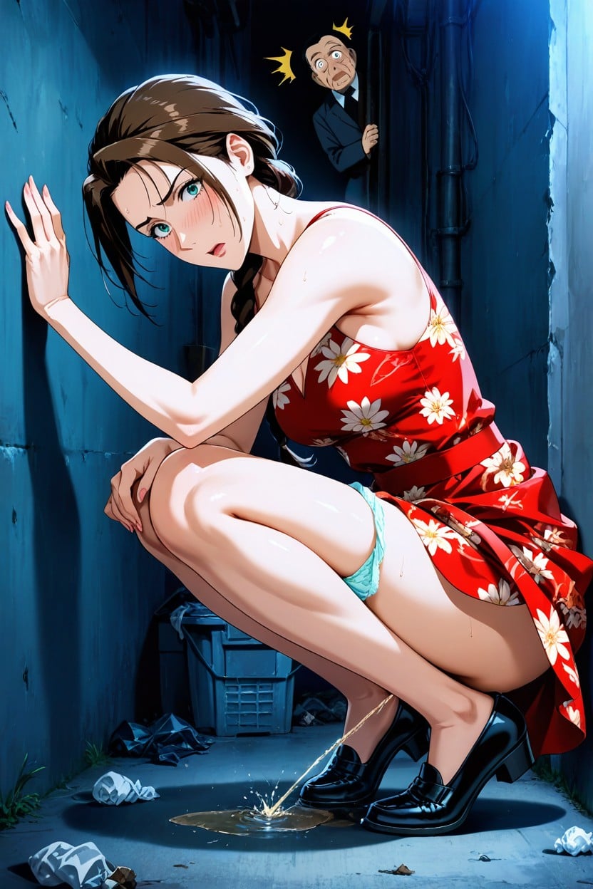 In A Corner, Small Breasts, In Alley Hentai AI Porn