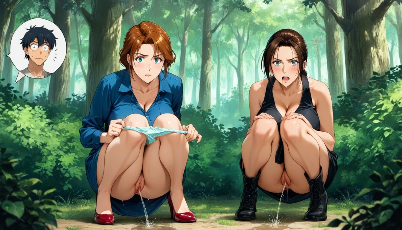 Inclined To Knees, Delgada, In A Forest Hentai IA