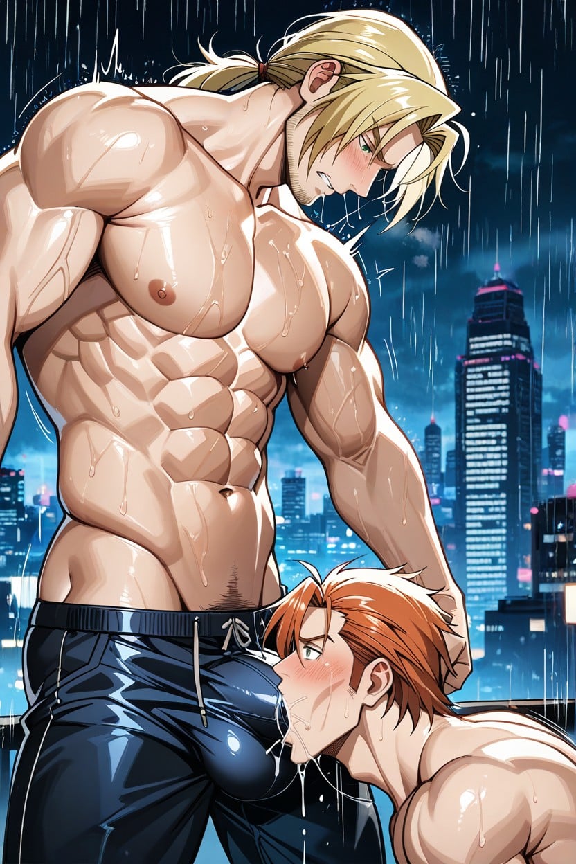 Fit, Deep Throat Penetration, Grabbing Thighs AI Gay Porn