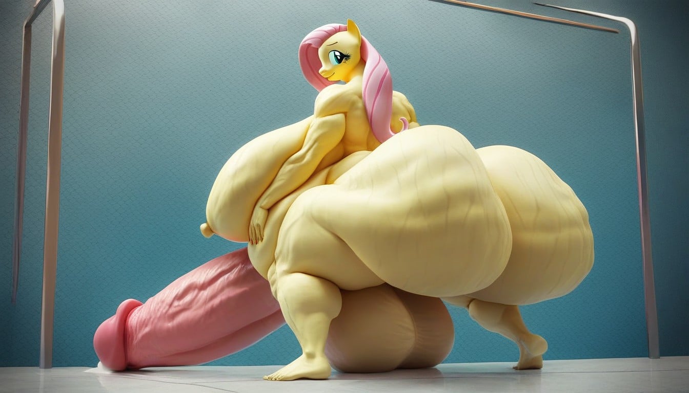 Rear View, Colossal Oversized Feet, Gigantic Anus Furry AI Porn