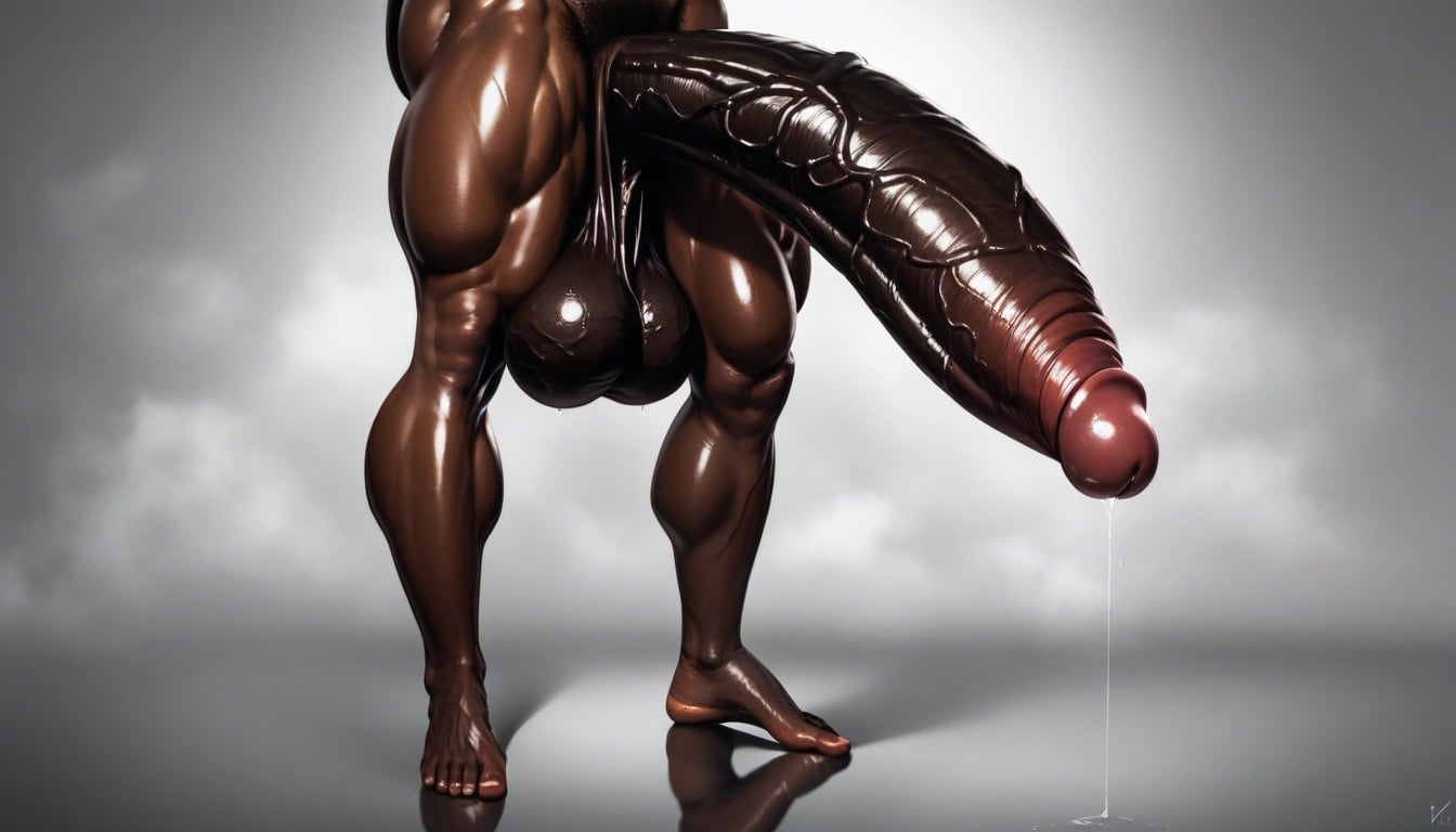 African, Arching, Many Detailed Veins AI Porn