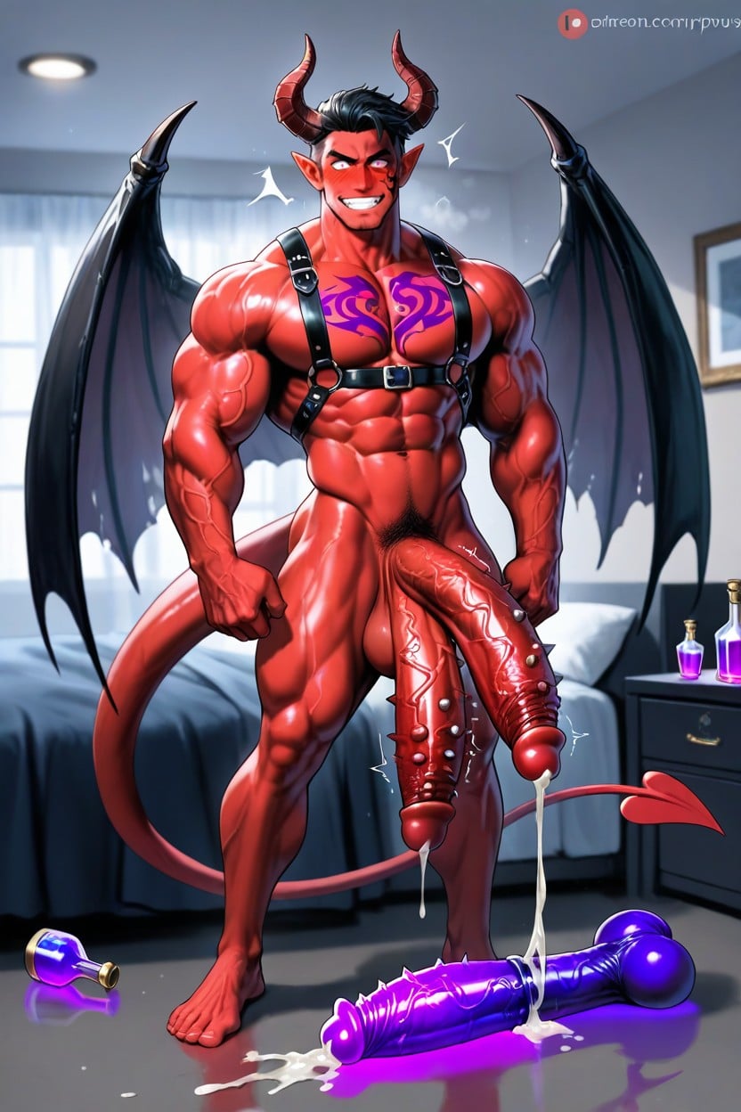 Thick Cock, Red Skin, Hyper Bulge Porno IA Gay