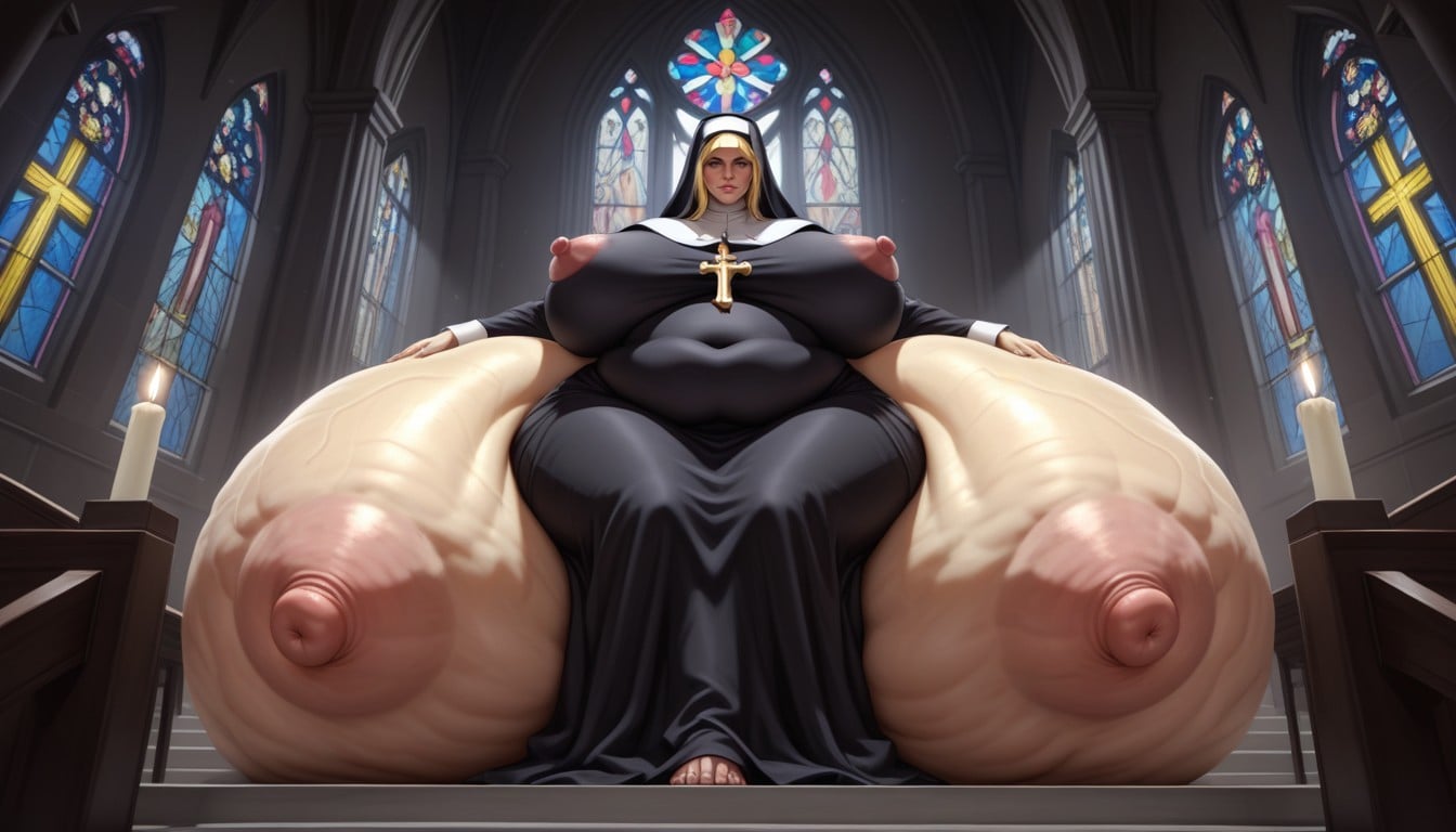 Heavy Saggy Breasts, Nun, Hors Penis Furry AI Porn