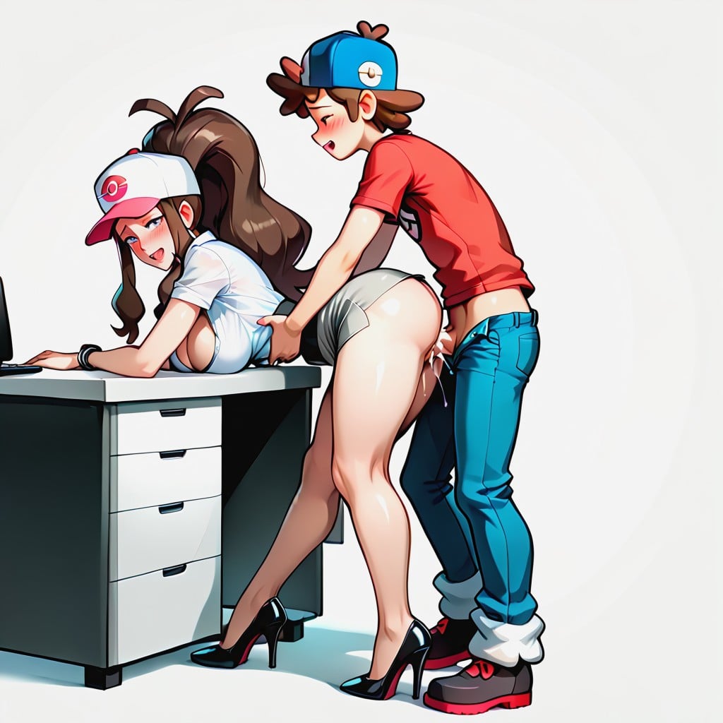 Disney Pokemon Art, Knee High Heels, Cleavage AI Porn