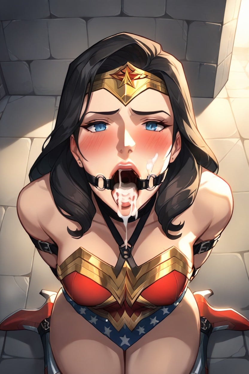 Embarrassed, Dungeon Setting, Eyes Half Closed AI Porn
