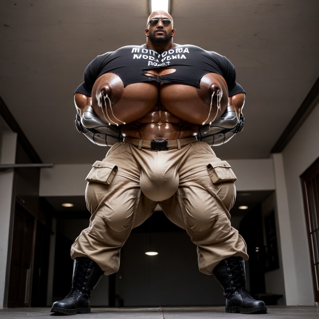 18+, Musclé, Extrêmement Lourd En Bas Porno IA Gay