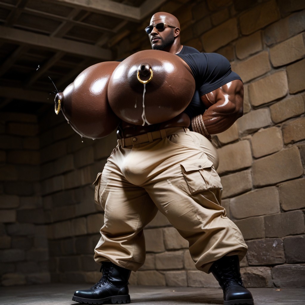 Extremely Large Ass, Bottom Up, Muscular AI Gay Porn
