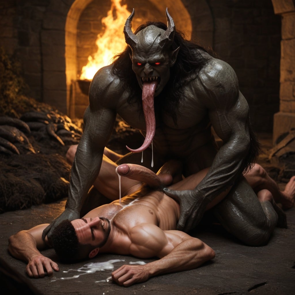 Sweaty Skin, Cum On Thighs, Closed Eyes AI Gay Porn