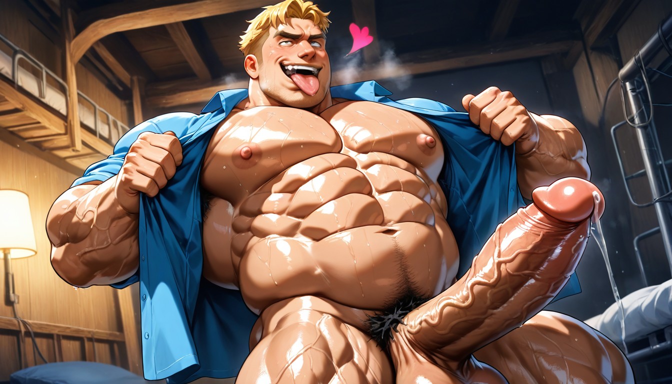 Exposed, Large Cock, Heavy Chin AI Gay Porn
