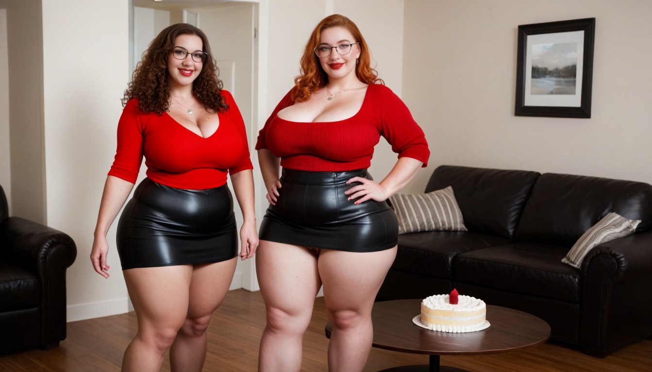 Gorgeous Face, Stunning, Pale White Skin BBW AI Porn