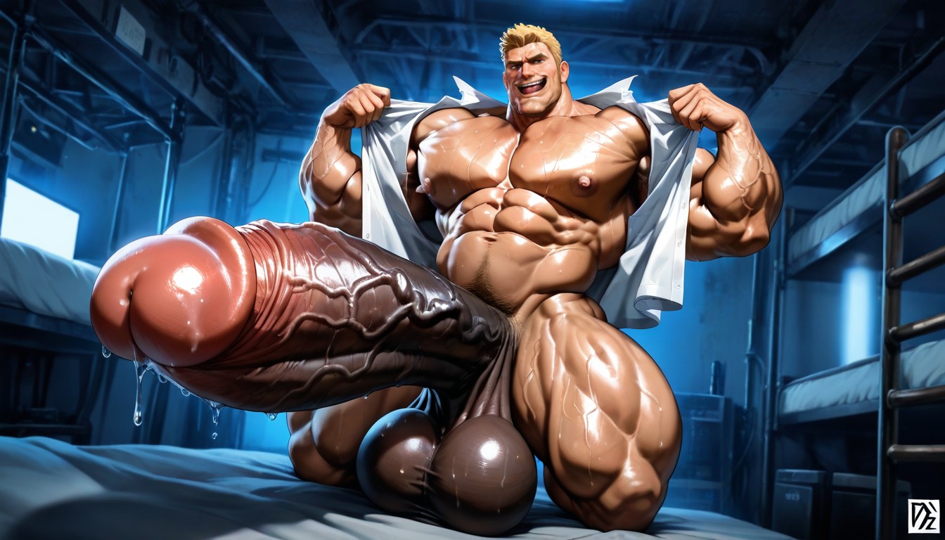 Gigantic Cock, Hair, Balls Visible AI Gay Porn