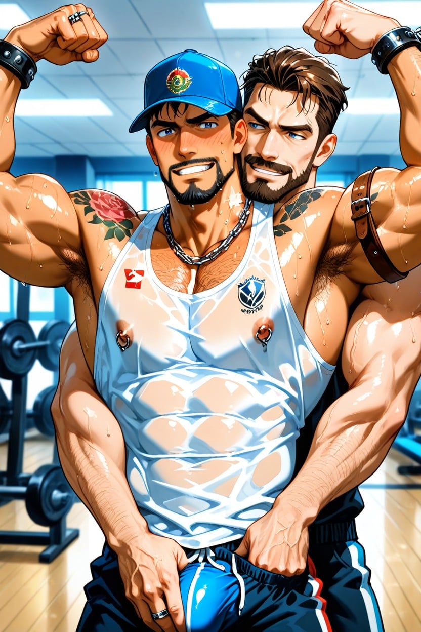 Erection, One Men Behind The Other, Blushing Face Porno IA Gay