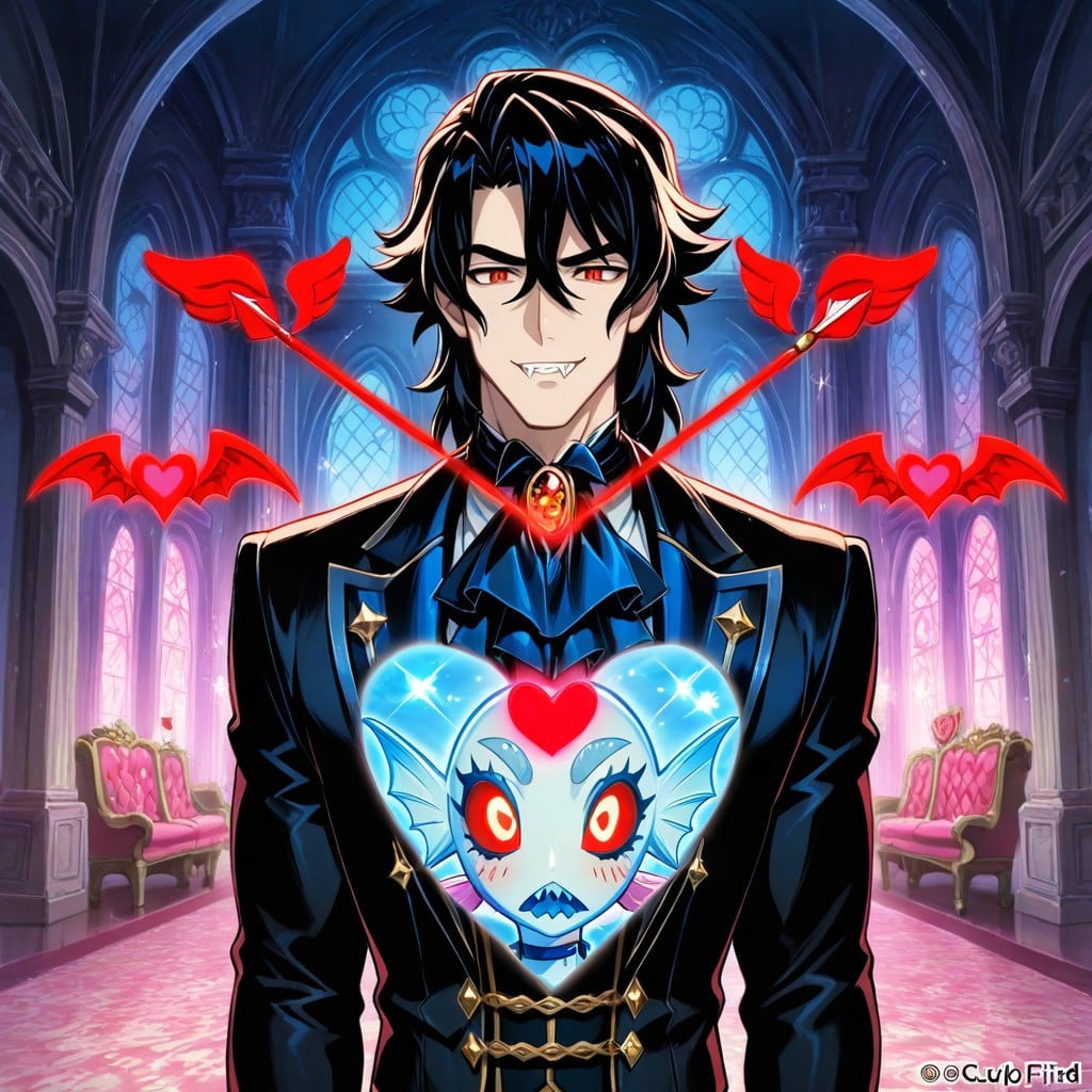 Whimsical Illustration, Vampire Anthrofish And A Cupid, Anthrofish Porno IA Gay