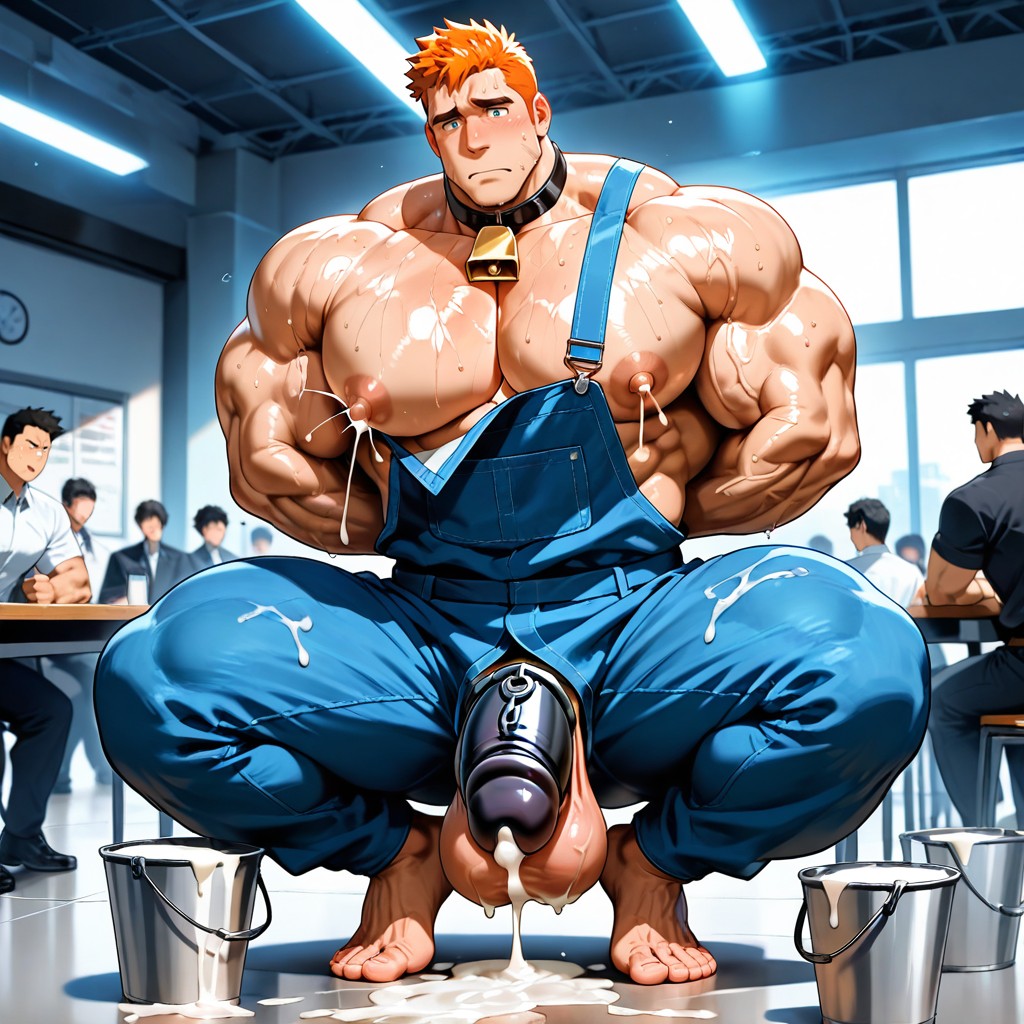 Cowbell, Muscle, Barefoot AI Gay Porn