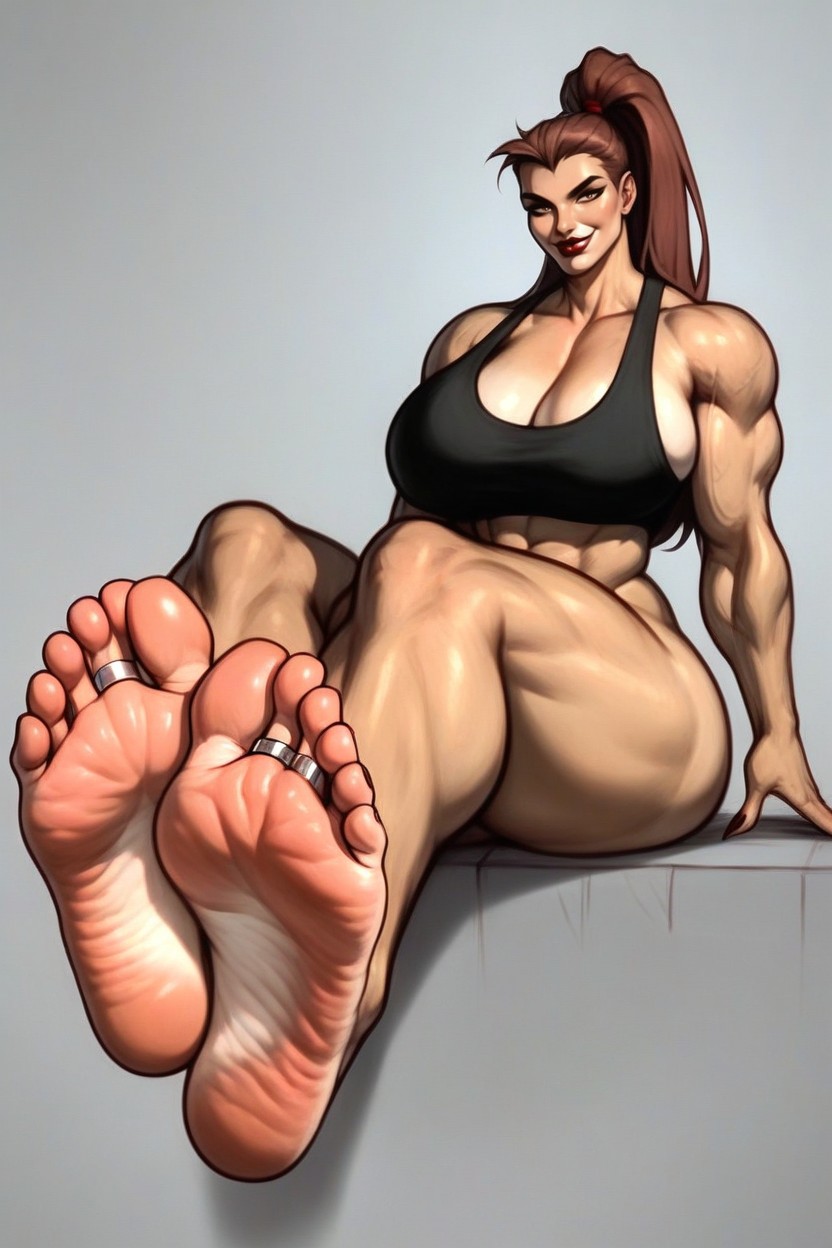 Very Plump Lips, Very Round Sides Of Feet, Feet Forward AI Porn