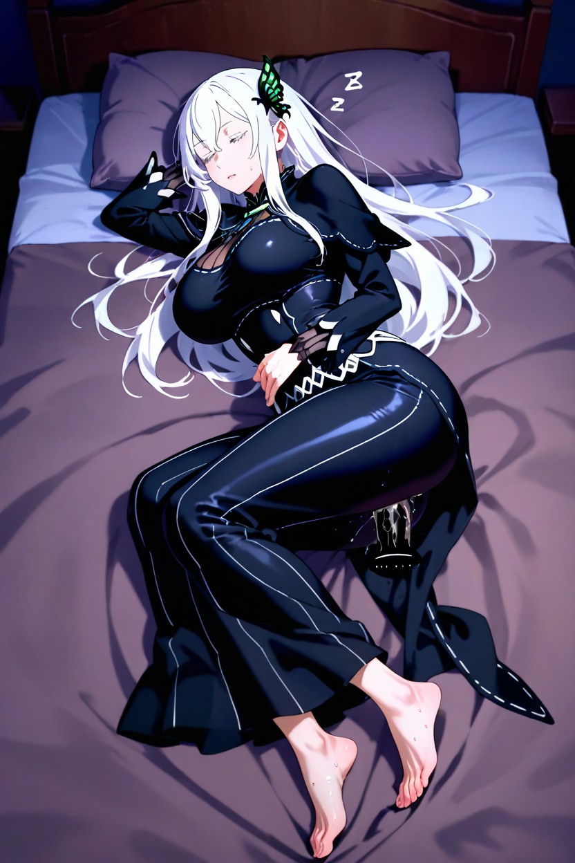 He Is Behind Her, Huge Breast, 25+ Hentai AI Porn
