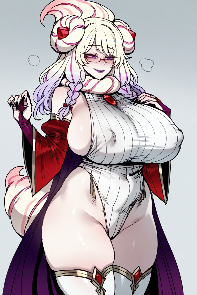 Multicolored Hair, Alcremie Tail, High Collar Hentai AI Porn
