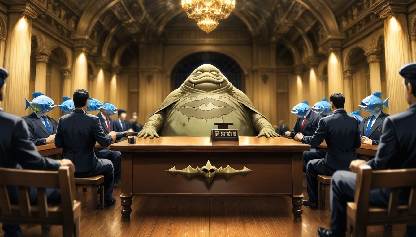 Jabba Holding A Gavel, Intergalactc Court, Intergalactic Courtroom AI Gay Porn