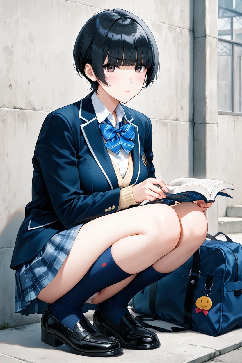 Schoolyard, Blunt Bangs, K AI 포르노