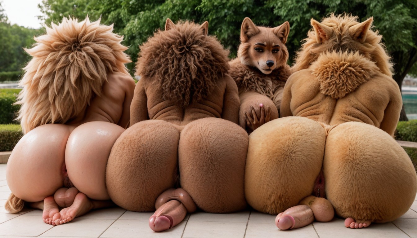 Nude, Octane Render, Highly Detailed Fluffy Fur Porno IA transsexuelle